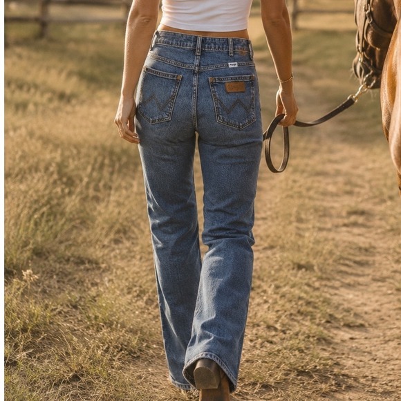 Wrangler Denim - Wrangler Westward High Rise Bootcut Jeans Blue Denim 29 10WIHRBFN Y5